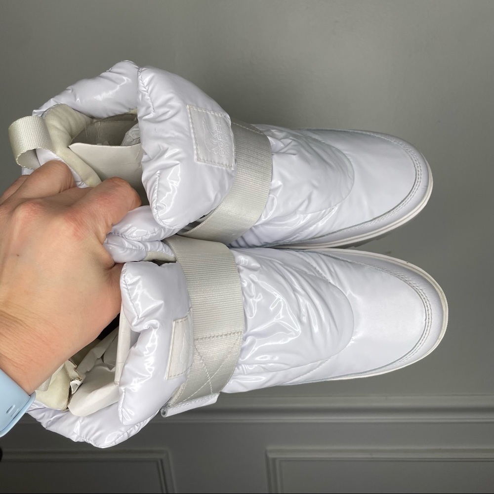 Sorel Joan Of Arctic Next Lite Strap Puffy White Waterproof Sneaker Boot - Picture 6 of 10